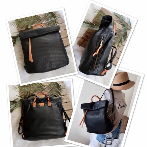 MATTY- Lightweight Backpack in Black, Brown, White - Picture 5 of 8